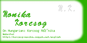 monika korcsog business card